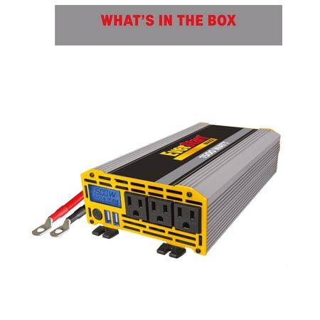EverStart Maxx 1500 Watt Automotive Power Inverter with USB Power and Digital Display (PC1500E)- New