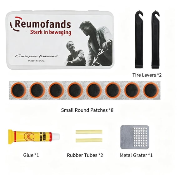 Puncture Repair Kit, Puncher Repair Kit Bicycle, Bicycle Inner Tube Patch Kit, Self-Adhesive Bike Puncture Repair Patches for Cycling, Motorcycle