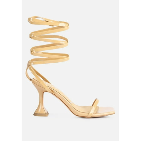 

Lewk Strappy Tie Up Spool Heel Sandals