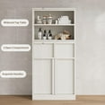 thumbnail image 5 of Tall Bathroom Cabinet, Floor Storage Cabinet with Doors & 2 Drawers, 51" H Tall Bathroom Organizer Cabinet Freestanding for Bathroom, Living Room, Kitchen & Pantry, 5 of 7