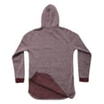 thumbnail image 2 of Ma Croix Mens Marled Lightweight Fleece Longline Pullover Hoodie, 2 of 5
