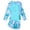 Light Blue, variant on 7-14 Years Kids Teen Girls 2-Piece Long Sleeve Rash Guard Set Hawaiian UPF 50+ Quick Dry Surfing Swimsuit with Boyshorts