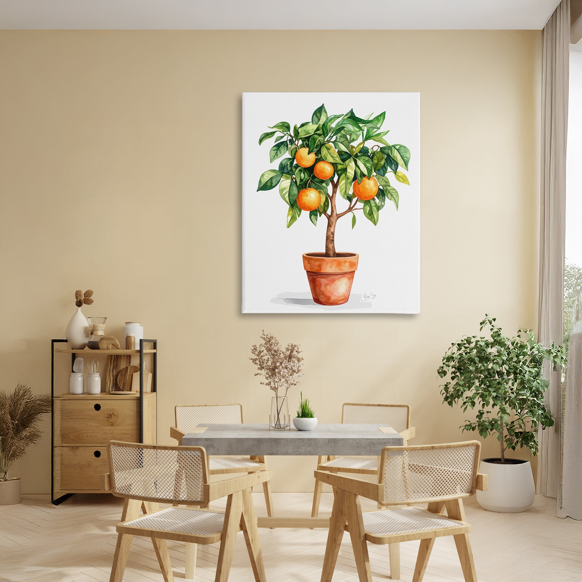 Stupell Industries Potted Orange Tree Canvas Wall Art, design by Shelly Craig