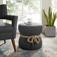 thumbnail image 2 of Modway Beat Nautical Rope Upholstered Fabric Ottoman in Gray, 2 of 6