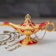 thumbnail image 2 of Lámpara de Aladino dorada, adornos pequeños, lámpara mágica de genio de la leyenda, luz de los deseos, decoración, accesorios de disfraces, manualidades para el hogar, 2 of 5