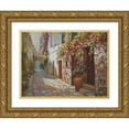 thumbnail image 1 of Obuchovsky, Yury 32x25 Gold Ornate Wood Framed with Double Matting Museum Art Print Titled - The Street in Antibes, 1 of 4