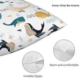 thumbnail image 3 of Pofeuu Cute Whale Print Double-sided plush pillowcase Square Throw Pillow Covers Pillows Cover for Living Room Bedroom Sofa Couch Cushion Cover（No pillow core）-18"x18", 3 of 7