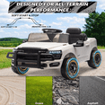 thumbnail image 4 of Licensed 12V Kids Ride On Truck with Parent Remote Control, Safety Belt, LED Lights & Music, 2 Speeds, Suspension, Double Doors, Dark Blue/Black/White, 4 of 7