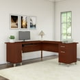 thumbnail image 2 of Bush Furniture Somerset 72" L Shaped Desk with Storage, Hansen Cherry, 2 of 5