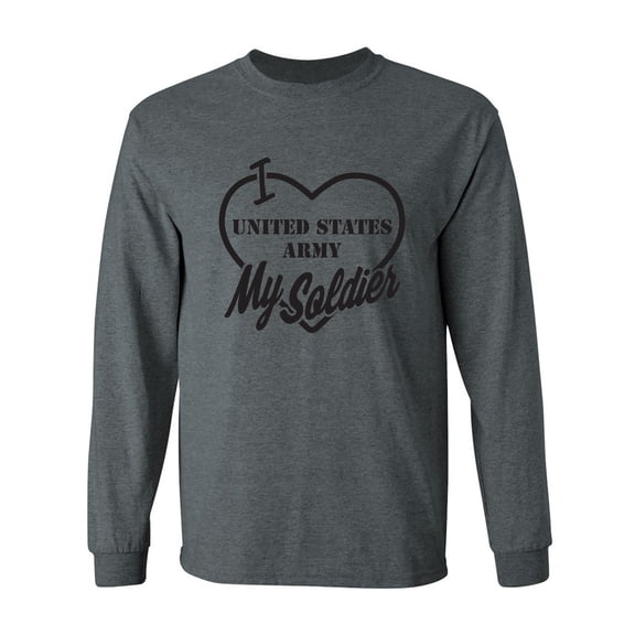I Love My Soldier (Army) Adult Long Sleeve T-shirt