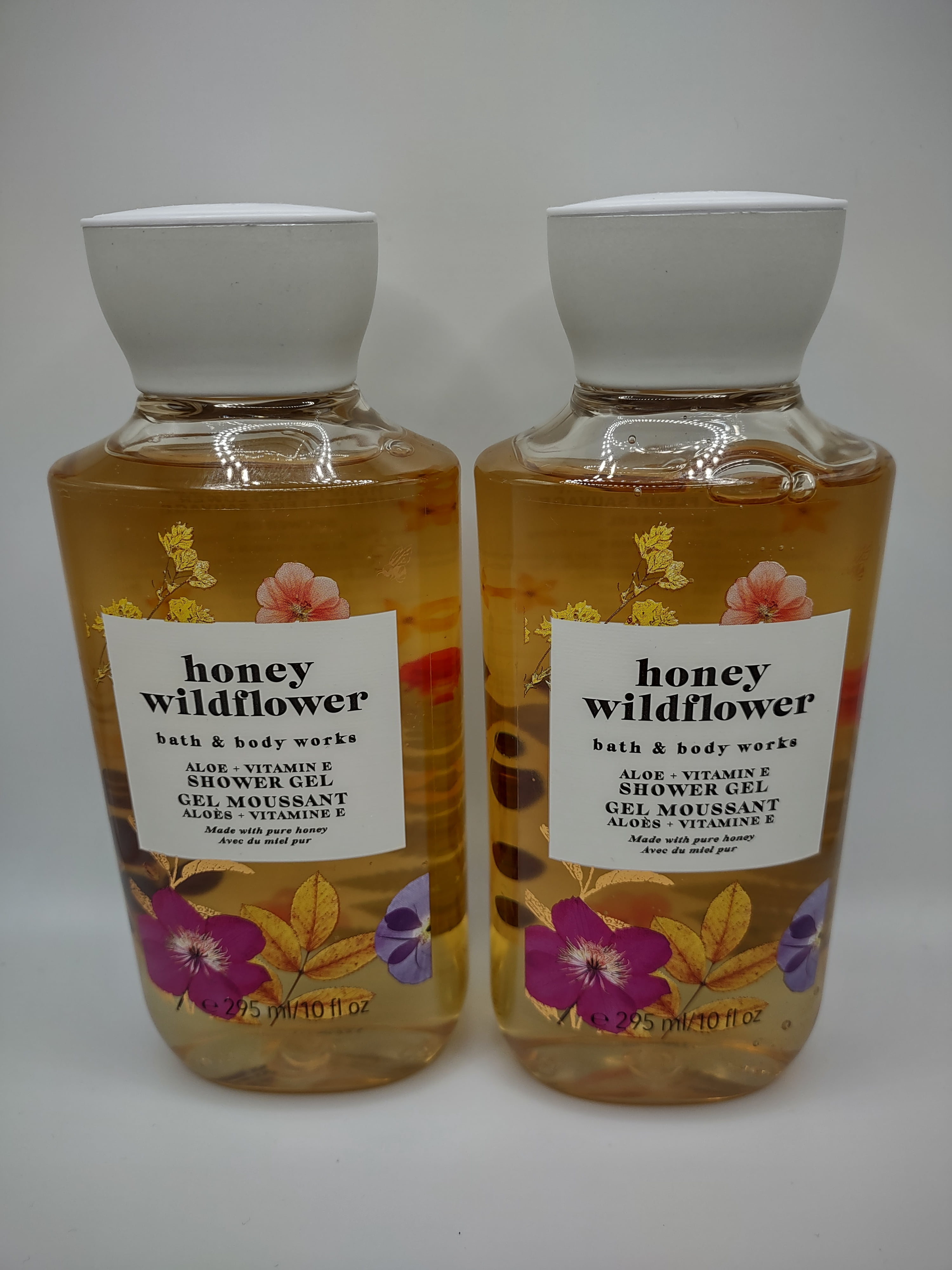 Bath & Body Works Honey Wildflower Nourishing Shower Gels, Pack of 2, 10 fl oz