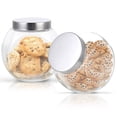 thumbnail image 1 of 2 tarros de cristal para galletas, tarros de caramelos de fácil acceso con tapa hermética, recipientes para aperitivos de gran capacidad de 75 oz, botes de cocina para galletas, té, harina, golosinas, 1 of 7