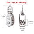 6Pcs 304 Stainless Steel M15 Single Pulley Block, Wire Rope Hanging ...