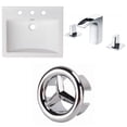 thumbnail image 1 of American Imaginations 25-in. W 1 Hole Ceramic Top Set In White Color - Overflow Drain Incl. AI-24325, 1 of 9