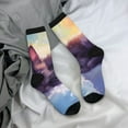 thumbnail image 5 of Logiee Colorful Cloud Sleeping Cat Print Adult Socks for Men & Women,Calf Socks, Ankle Socks,Boots Socks,Breathable Casual Sock,Unisex Crew Socks, 5 of 6