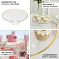 thumbnail image 4 of Efavormart 2 Pack | 12" Clear With Gold Rim Plastic Cupcake Dessert Display Riser, Disposable Pedestal Cake Stand, 4 of 11
