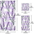 thumbnail image 3 of Coolnut Purple Lavender Towel Set of 3 with Bath Towel, Hand Towel and Wash Cloth, Soft, Quick Drying and Comfortable Winter Towels for Bathroom Kitchen Home Travel Hotel Gym Washcloth Gift, 3 of 7