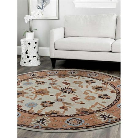 8 X Ft Vintage Hand Tufted Woolen Round Area Rug 44 Cream - Cream 8 Ft Round Area Rug 8 X Ft Vintage Hand Tufted Woolen Round Area Rug 44 Cream - Cream 8 Ft Round Area Rug