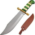 thumbnail image 2 of Wild Turkey Handmade 15" Bone/Green Wood Classic Bowie Knife with Scabbard, 2 of 4