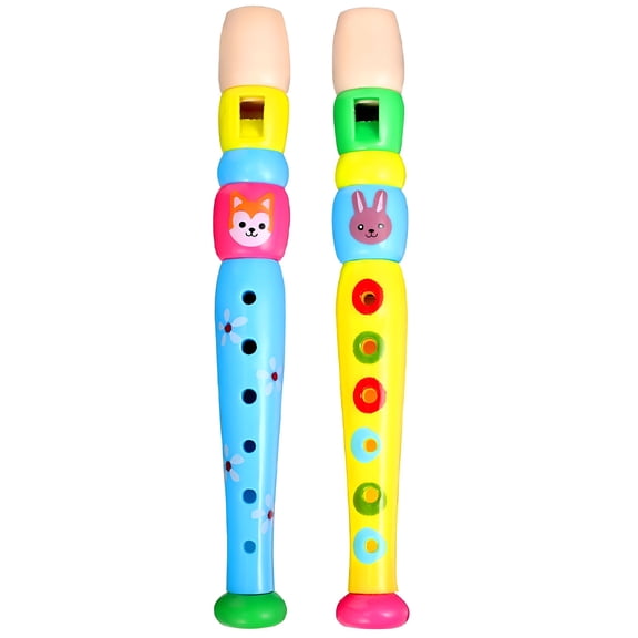 SEPTRIO 2Pcs Children Recorder 6-Hole Flute Instrument Music Wind Instrument for Kids