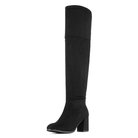 DREAM PAIRS Women's Thigh High Block Heel Over The Knee Boots