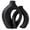 Black - Round Large, variant on Xl Beige Ceramic Vase Set Of 2 For Modern Home Decor  Eclectic Entryway Boho Hollow Flower Vases Living Room Bookshdining Coffee Table Centerpiece (w 6.8" X H 11")
