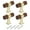 Gold/Dark Walnut, variant on Uxcell 4 Pack T-Bar Wooden Drawer Pulls, 1.57" x 0.69" Wood Cabinet Pulls Single Hole Drawer Knobs with Black Base and Screws for Home Kitchen Room Closet Cupboard, Beech