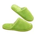 thumbnail image 2 of Qarigey Zapatillas de casa Calzado cálido Suministros de invierno Multicolor Larga duración Lavable Suavidad Piel Cierre Artesanía Zapatilla Accesorios de calzado Verde 40-41, 2 of 6