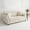 Beige White, variant on 63" Velvet Fabric Comfy Loveseat, 2 Seater Couch with Rolled Arms, Loveseat Sofa Couch with Nailhead Trim for Living Room, Beige White