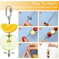 thumbnail image 4 of Bird Food Holder for Cage Feeder Parakeets/Parrots Stainless Steel Skewer Vegetable Fruit Stick (2PCS), 4 of 7