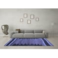 thumbnail image 3 of Ahgly Company Indoor Square Abstract Blue Contemporary Area Rugs, 6' Square, 3 of 4