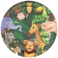 thumbnail image 1 of Suministros para fiestas de cumpleaños infantiles con diseño de animales de la jungla, sombreros, platos desechables, banderas para tirar, decoración, 1 of 3