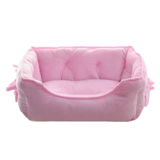 Transemion Dog Bed Washable For Clean And Odor-Free Sleeping Area Two Size For Choice pink S 1Set