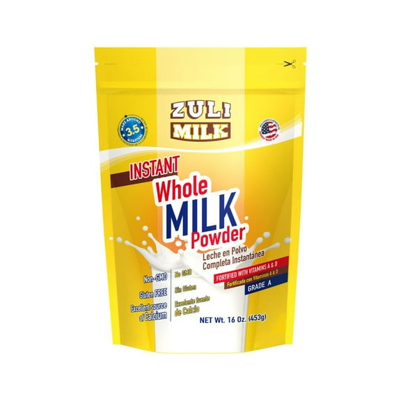 Zuli Milk Instant Milk Powder, Original Flavor, 16 oz, Non-GMO, Gluten-Free, Excellent Source of Calcium