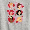 thumbnail image 3 of Disney Princess - Princess Heart Grid - Valentine's Day - Boys and Girls Youth Crewneck Fleece Sweatshirt, 3 of 5