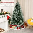 Funcid 6FT Artificial Xmas Tree with Pine Cones, Hinged Partially