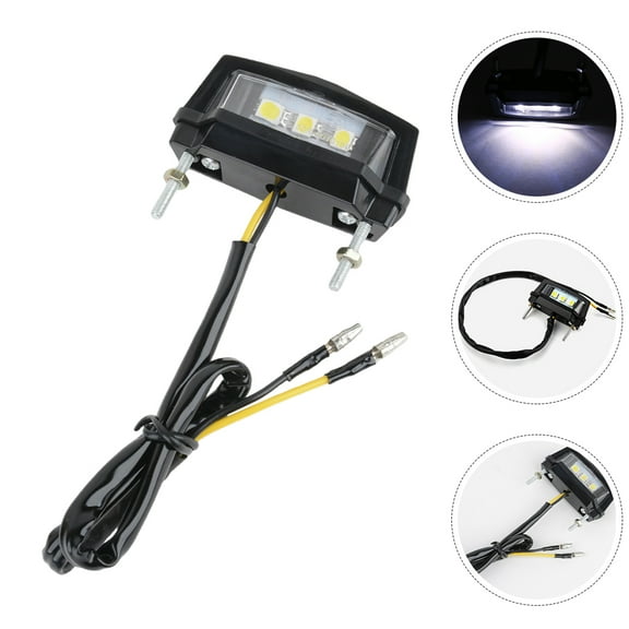 unbranded License Plate Light Assembly License Plate Light Black Plastic 1Pack