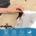 thumbnail image 3 of Yayeee Kitchen Curtains Tier Pair Light Filtering 27"x24" Rod Pocket Short Cafe Window Panel, Brown Halloween Cat, 3 of 7