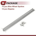 thumbnail image 5 of Unique Bargains 12 Set 14G Bicycle Spokes 14G Bike Wheel Spoke 304 Stainless Steel Silver Tone-237mm, 5 of 7