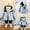 White, variant on Coat For Teen Boys Trendy Hooded Wave Print Raincoat Daily Wear White Jacket Size 6-7 Years