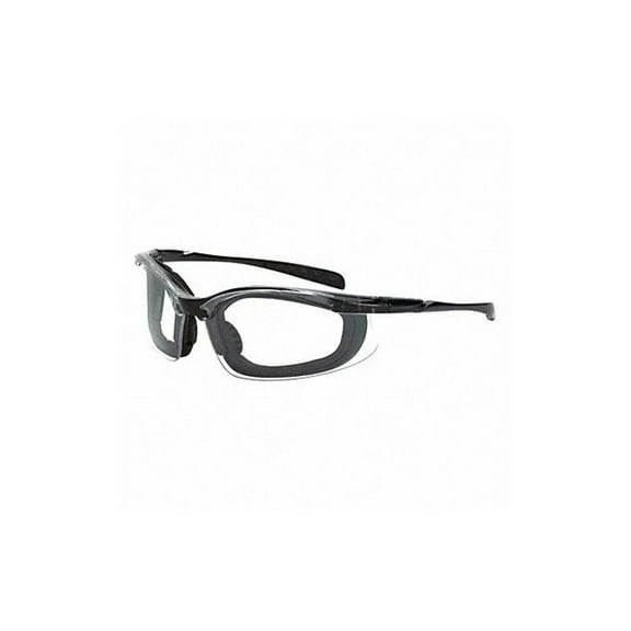 Crossfire, Safety Glasses, Anti-Fog, Clear Lens, Black Frame, Half-Frame