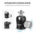 thumbnail image 4 of Riousery Mini Ball Head 360 Degree Panoramic Tripod Mount with 1/4 Inch Screw for DSLR Cameras Light Stand Monopod Professional Photography Accessory (1.1 x 2.2 inches / 2.8 x 5.5 cm), 4 of 8