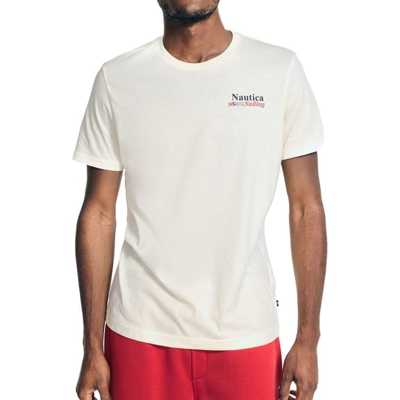 Nautica Mens Yacht Racing Graphic T-Shirt, Multicoloured, Large