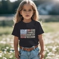 thumbnail image 4 of Byoo Toddler Girls US Flag Print T-Shirt Patriotic Short Sleeve Casual Crew Neck Kids Tee, 4 of 6