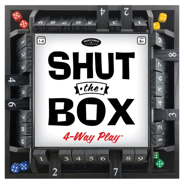 Front Porch Classics Shut The Box ゲーム Shut the Box 4-Way Play - Walmart.com