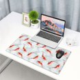 thumbnail image 5 of Bingfone Koi Fish Corals,Spring Summer Large Gaming Mouse Pad,Extended Desk Mousepad with Stitched Edges,Non-Slip Base,Water Resist Keyboard Pad for Gamer, Office & Home, 29.5 x 16 in, 5 of 6