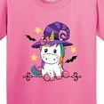 thumbnail image 4 of Inktastic Halloween Girls Unicorn Witch Youth T-Shirt, 4 of 5