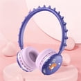 thumbnail image 4 of Linyer Wired Headphones Ergonomic Children Earphones Adjustable Headband Students Teens Cute Headset Household Travel Computer Tablets Purple, 4 of 7
