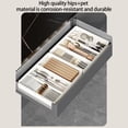 thumbnail image 6 of Holloyiver Kitchen Drawer Organizer, White Plastic Utensil Organizer, Silverware Flatware Organizer for Drawer, Cutlery Organizer Tray for Kitchen, Drawer Storage Bins for Makeup, Bathroom, 6 of 8
