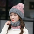 thumbnail image 3 of iHPH7 Winter Scarf Neck Warmer Hat Scarf Christmas Gifts Gorros De Frio Para Mujeres Windproof Scarf Hats Winter Accessories for Women Pink One Size, 3 of 6